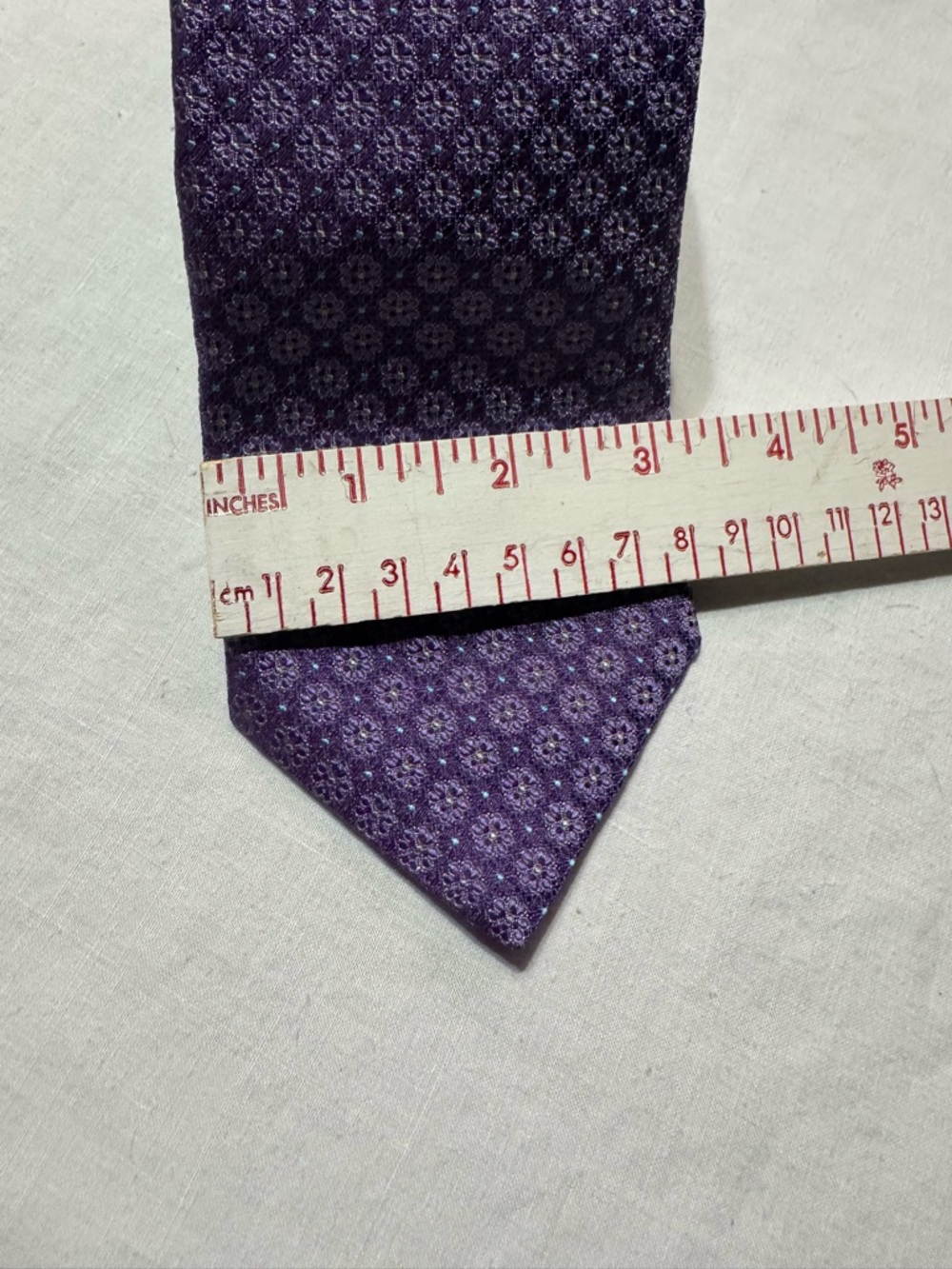Eton Mid Purple Silk Tie NWT Italian - Picture 5 of 5